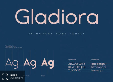 فونت انگلیسی گلادیورا - Gladiora Sans Serif Font